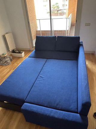 Sofá Chaise Longue Azul Ikea