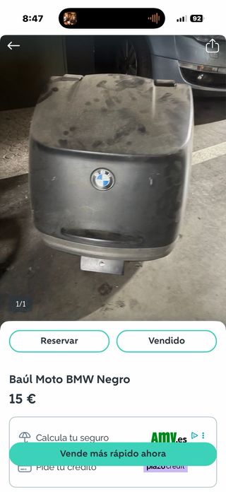 Baúl Moto BMW Negro