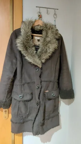 Chaquetón ante gris Khujo con pelo