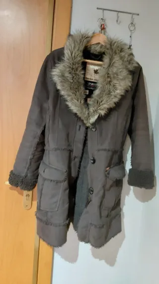 Chaquetón ante gris Khujo con pelo