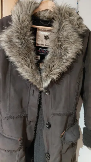 Chaquetón ante gris Khujo con pelo