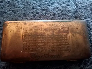 Cuchilla Gillette Dorada Antigua 1910