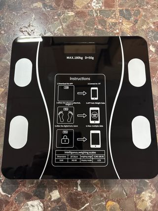 Báscula Inteligente Bluetooth Negra