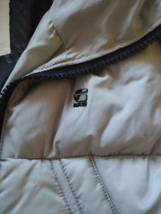 G-STAR Chaquetón Talla S Beige/Negro