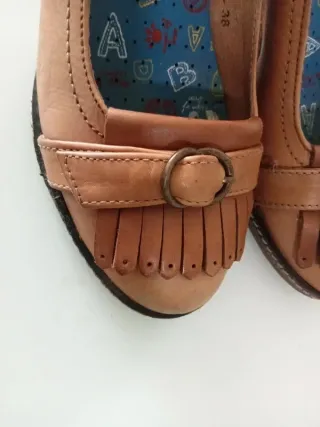 Zapatos de piel El Corte Inglés Camel Talla 38