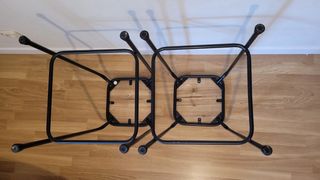 Taburetes altos metal y madera