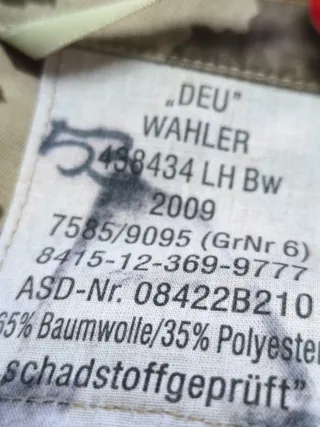 Traje Militar Alemán Camuflaje Flecktarn