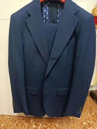 Traje de chaqueta azul hombre