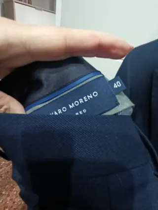 Traje de chaqueta azul hombre