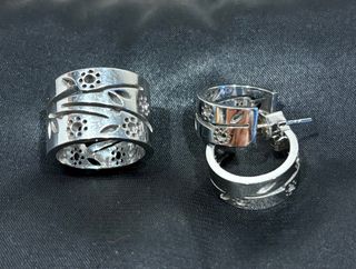 Conjunto Swatch: Anillo y Pendientes Acero