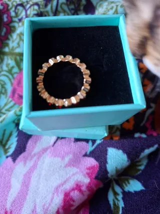 Anello con Zirconi Rossi Misura M