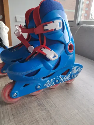 Patines en línea Oxelo niño azul/rojo