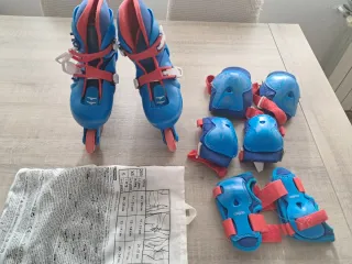 Patines en línea Oxelo niño azul/rojo