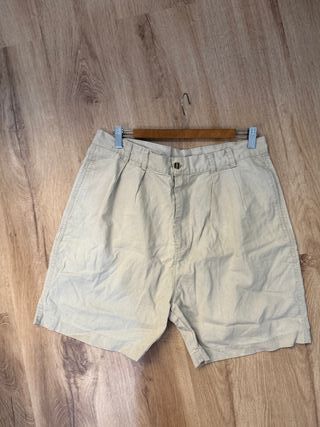Bermudas beige hombre vintage Talla L
