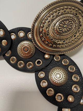 Cinturón negro Estilo boho NUEVO – 125 cm