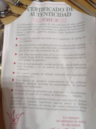 Cubertería 12 servicios sin estrenar