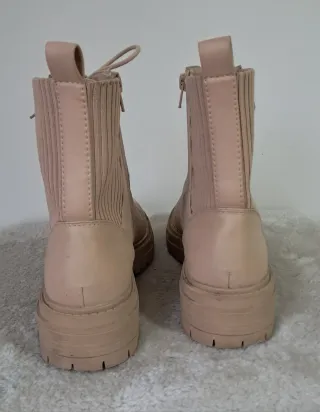 Botas con Cordones y Cremallera