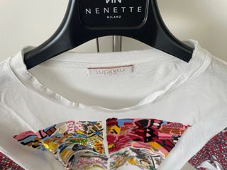 Luckylu Milano t-shirt donna stampata taglia M