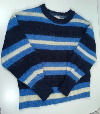 Jersey H&M Rayas Azul Marino Talla XS