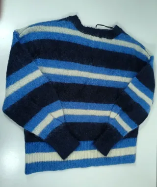 Jersey H&M Rayas Azul Marino Talla XS