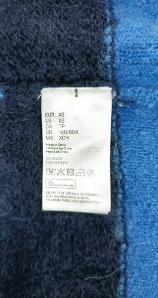 Jersey H&M Rayas Azul Marino Talla XS