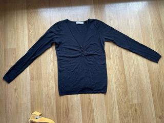 Jersey Zara Negro escote pico Talla M