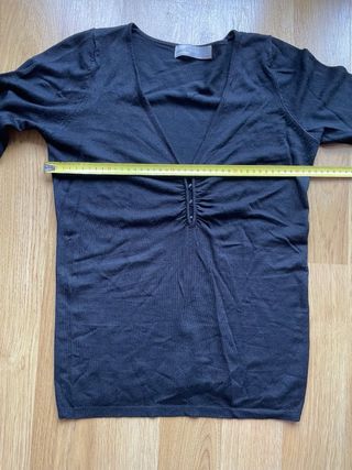 Jersey Zara Negro escote pico Talla M