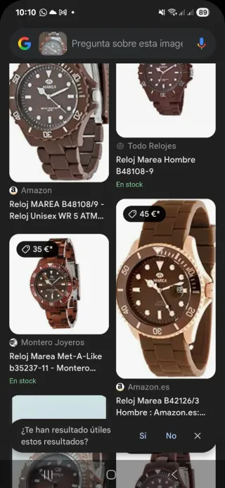 Reloj Marea Marrón Unisex