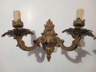 Applique vintage ottone dorato