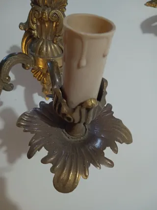 Applique vintage ottone dorato