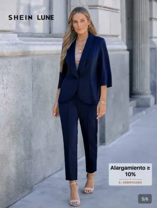 Traje chaqueta azul SHEIN LUNE