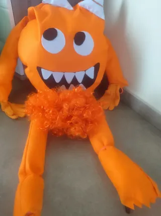 Disfraz Pareja Monstruos Naranja y Verde