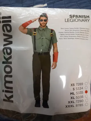 Disfraz Legionario Militar español. Talla ML.