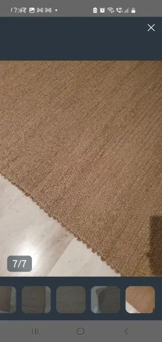 Alfombra Yute Beige/Marrón