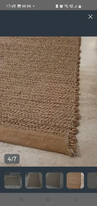 Alfombra Yute Beige/Marrón