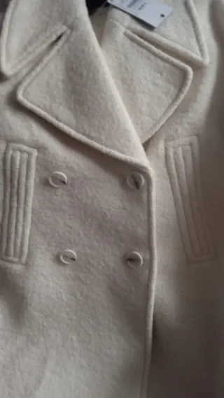 Chaquetón blanco Sfera tres cuartos talla M