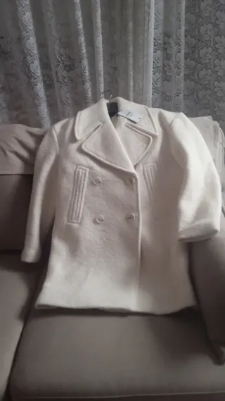 Chaquetón blanco Sfera tres cuartos talla M