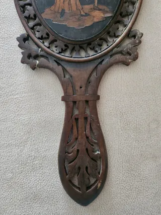 Espejo de tocador antiguo tallado