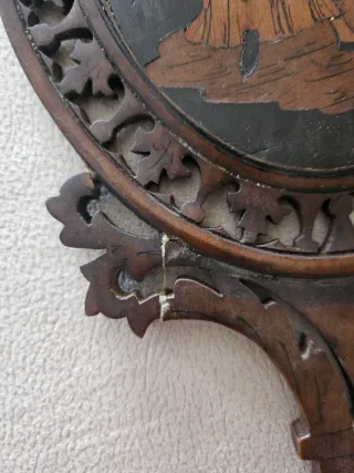 Espejo de tocador antiguo tallado