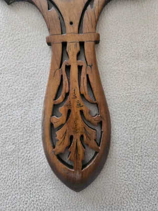 Espejo de tocador antiguo tallado