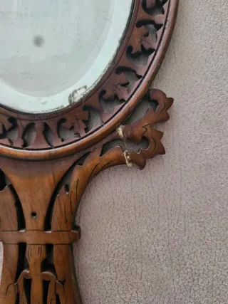 Espejo de tocador antiguo tallado