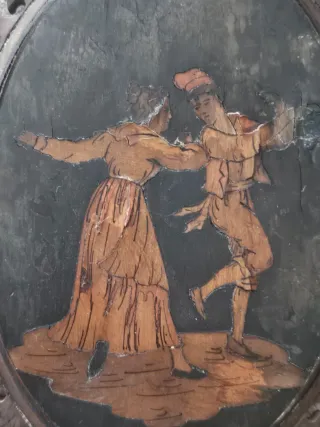 Espejo de tocador antiguo tallado