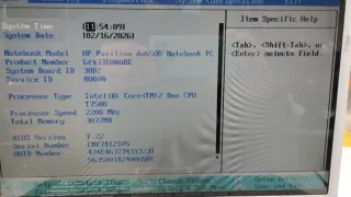 HP dv6500 Portátil Plata/Blanco