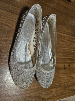 Manoletinas plateadas talla 36