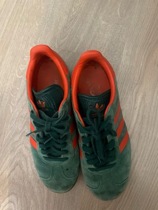 Zapatillas Adidas Gazelle Verde Naranja