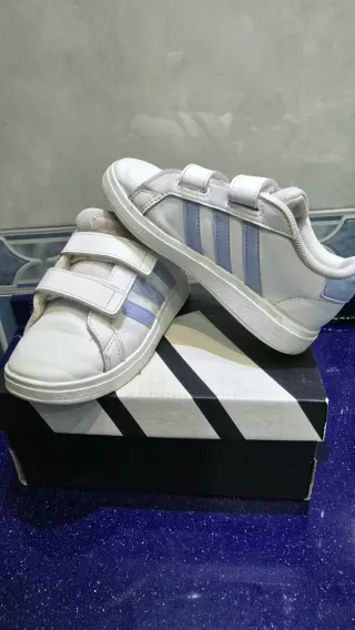 Scarpe Adidas bambina bianche e viola TG 27