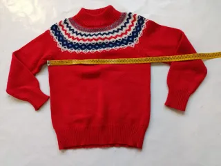 Jersey Vintage Mujer Rojo Multicolor