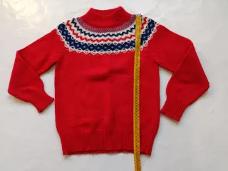 Jersey Vintage Mujer Rojo Multicolor