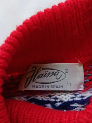 Jersey Vintage Mujer Rojo Multicolor