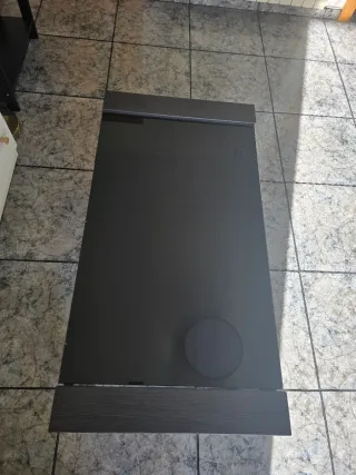 Mesa de centro cristal y madera